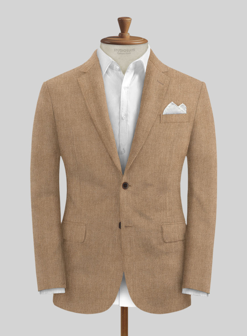 Solbiati Pericle Camel Brown Linen Suit - StudioSuits