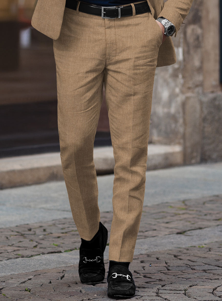 Solbiati Pericle Camel Brown Linen Suit - StudioSuits