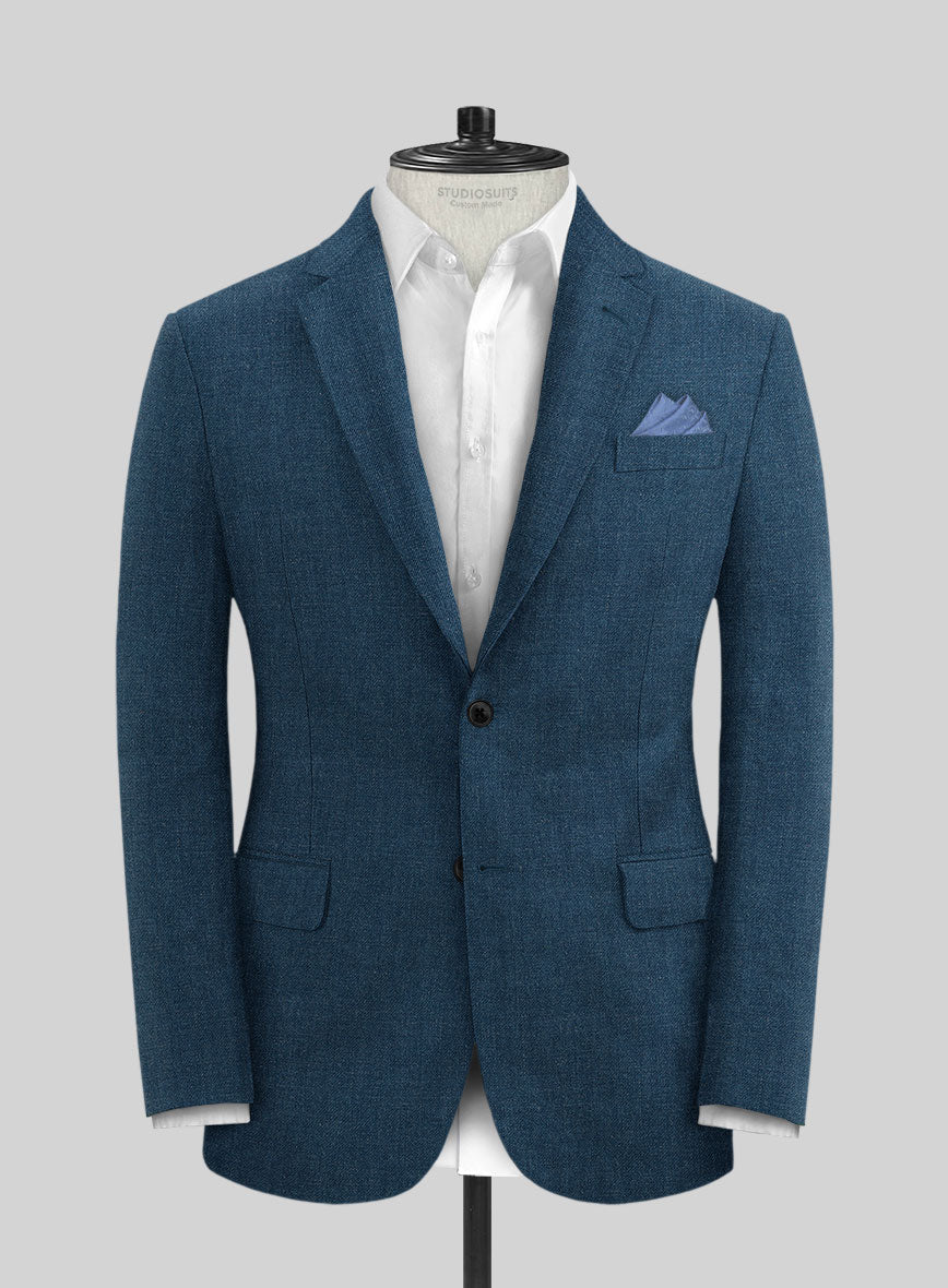 Solbiati Pericle Casa Blue Linen Suit - StudioSuits