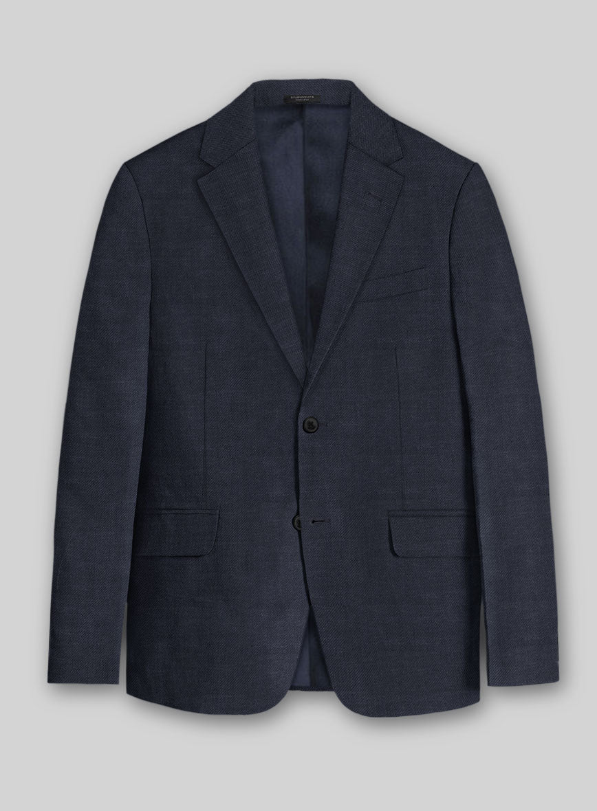 Solbiati Pericle Dark Blue Linen Jacket - StudioSuits