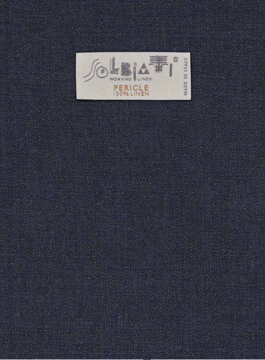 Solbiati Pericle Dark Blue Linen Jacket - StudioSuits