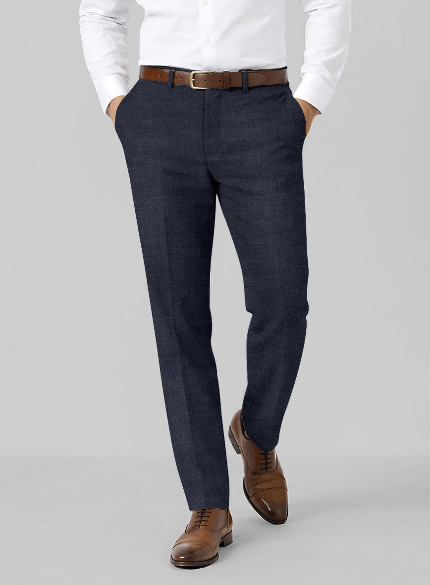 Solbiati Pericle Dark Blue Linen Pants - StudioSuits