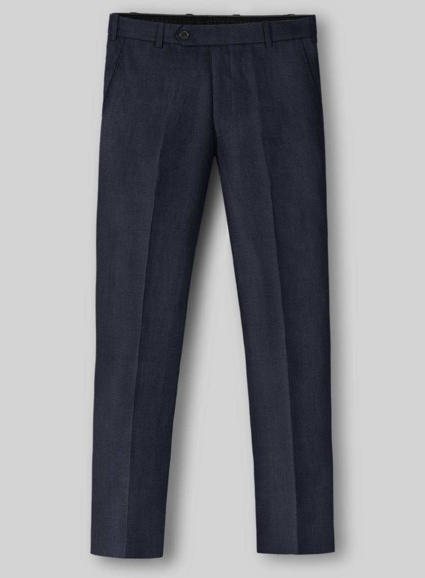 Solbiati Pericle Dark Blue Linen Pants - StudioSuits