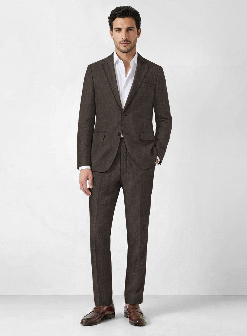 Solbiati Pericle Dark Brown Linen Suit - StudioSuits