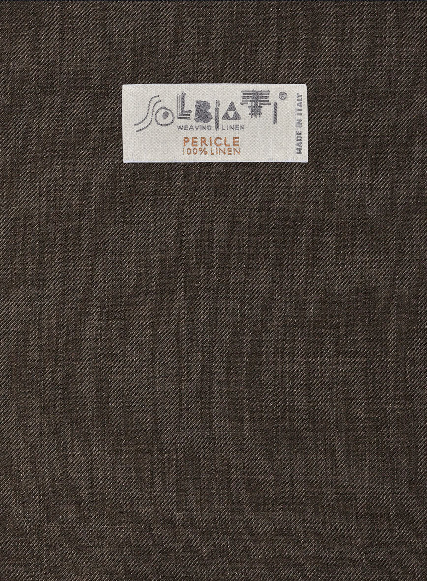 Solbiati Pericle Dark Brown Linen Suit - StudioSuits