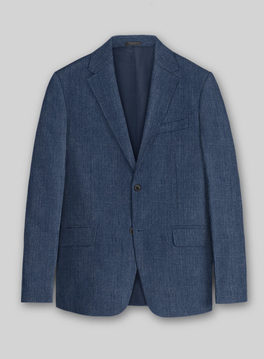 Solbiati Pericle Denim Blue Linen Jacket - StudioSuits