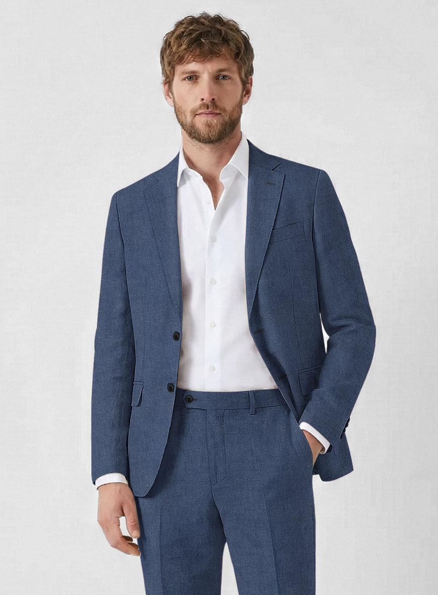 Solbiati Pericle Denim Blue Linen Jacket - StudioSuits