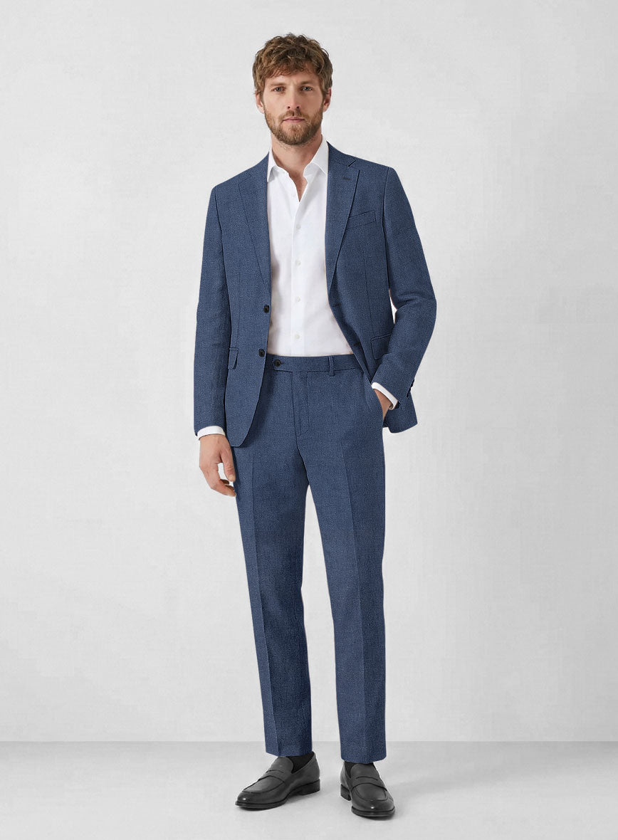 Solbiati Pericle Denim Blue Linen Suit - StudioSuits