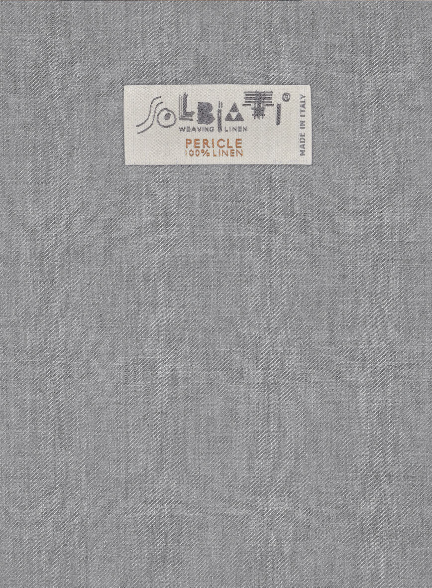 Solbiati Pericle Gray Linen Pants - StudioSuits