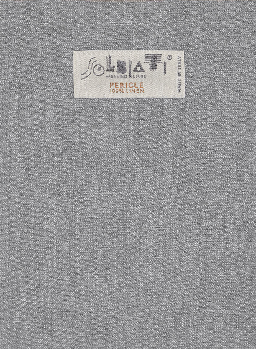 Solbiati Pericle Gray Linen Pants - StudioSuits