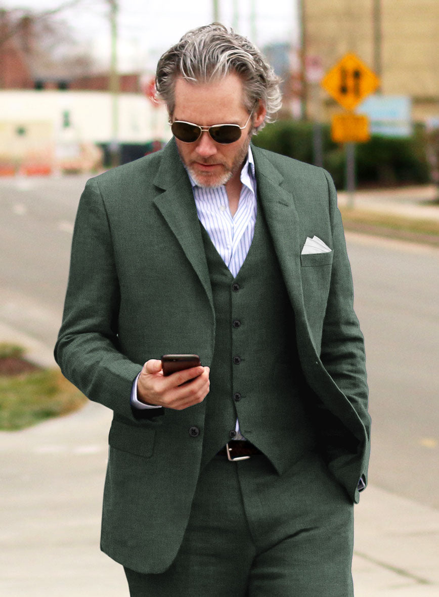 Solbiati Pericle Green Linen Suit - StudioSuits