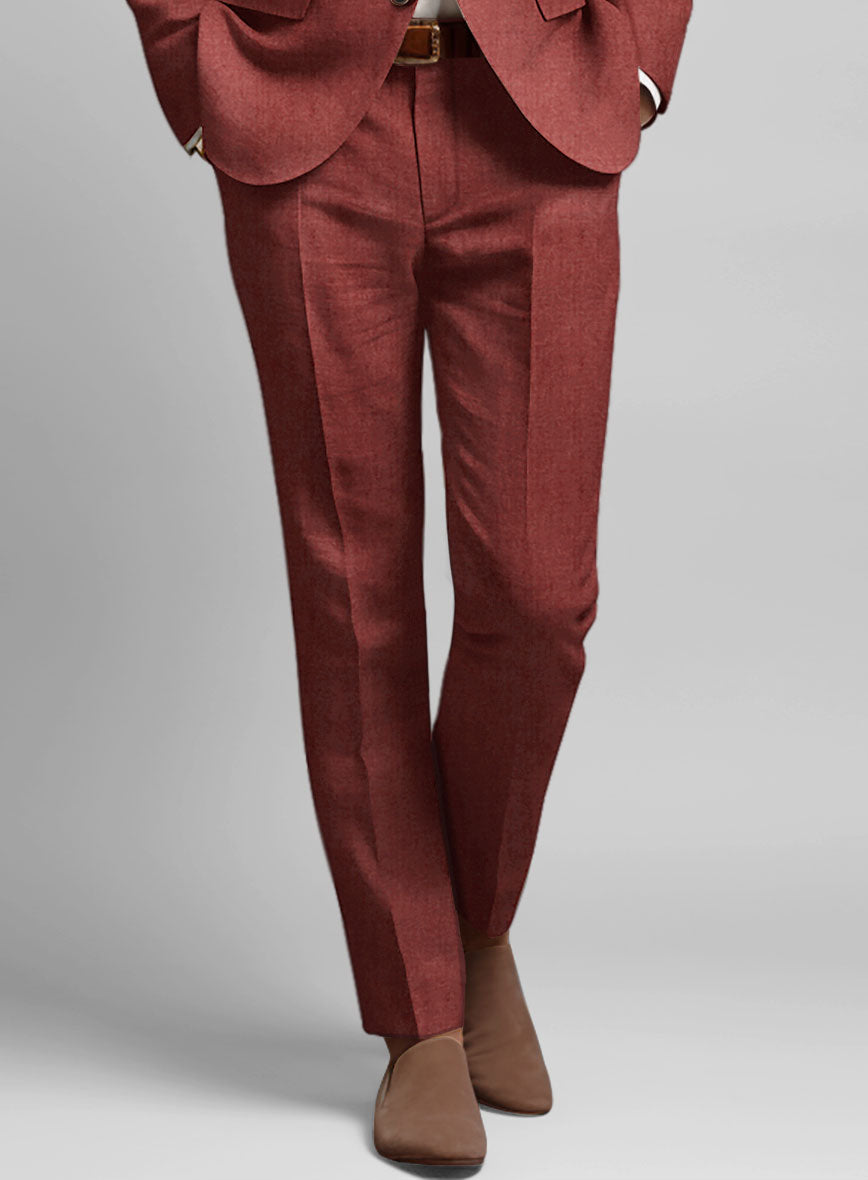 Solbiati Pericle Rust Linen Pants - StudioSuits
