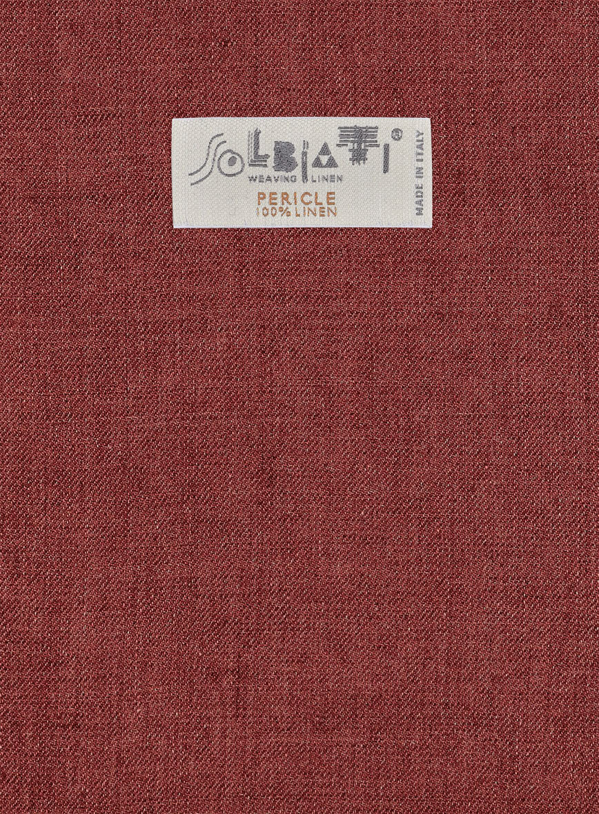 Solbiati Pericle Rust Linen Pants - StudioSuits