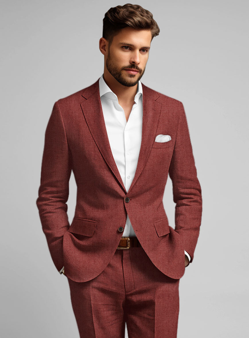 Solbiati Pericle Rust Linen Suit - StudioSuits