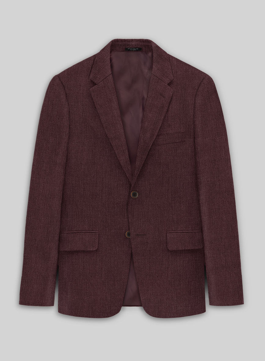 Solbiati Pericle Wine Linen Jacket - StudioSuits