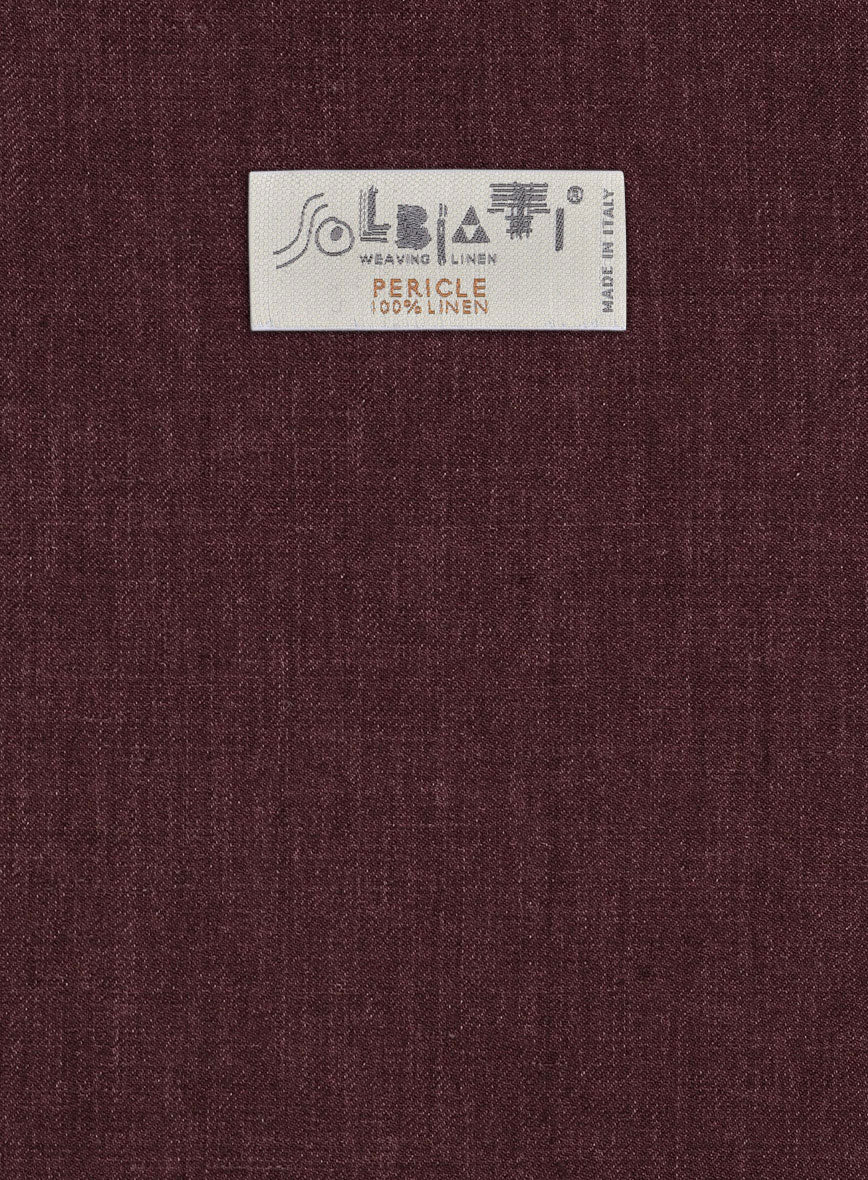 Solbiati Pericle Wine Linen Jacket - StudioSuits