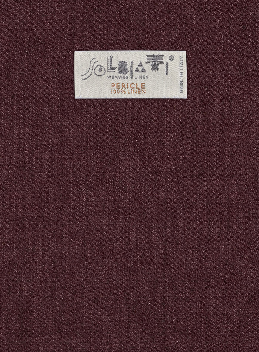 Solbiati Pericle Wine Linen Jacket - StudioSuits