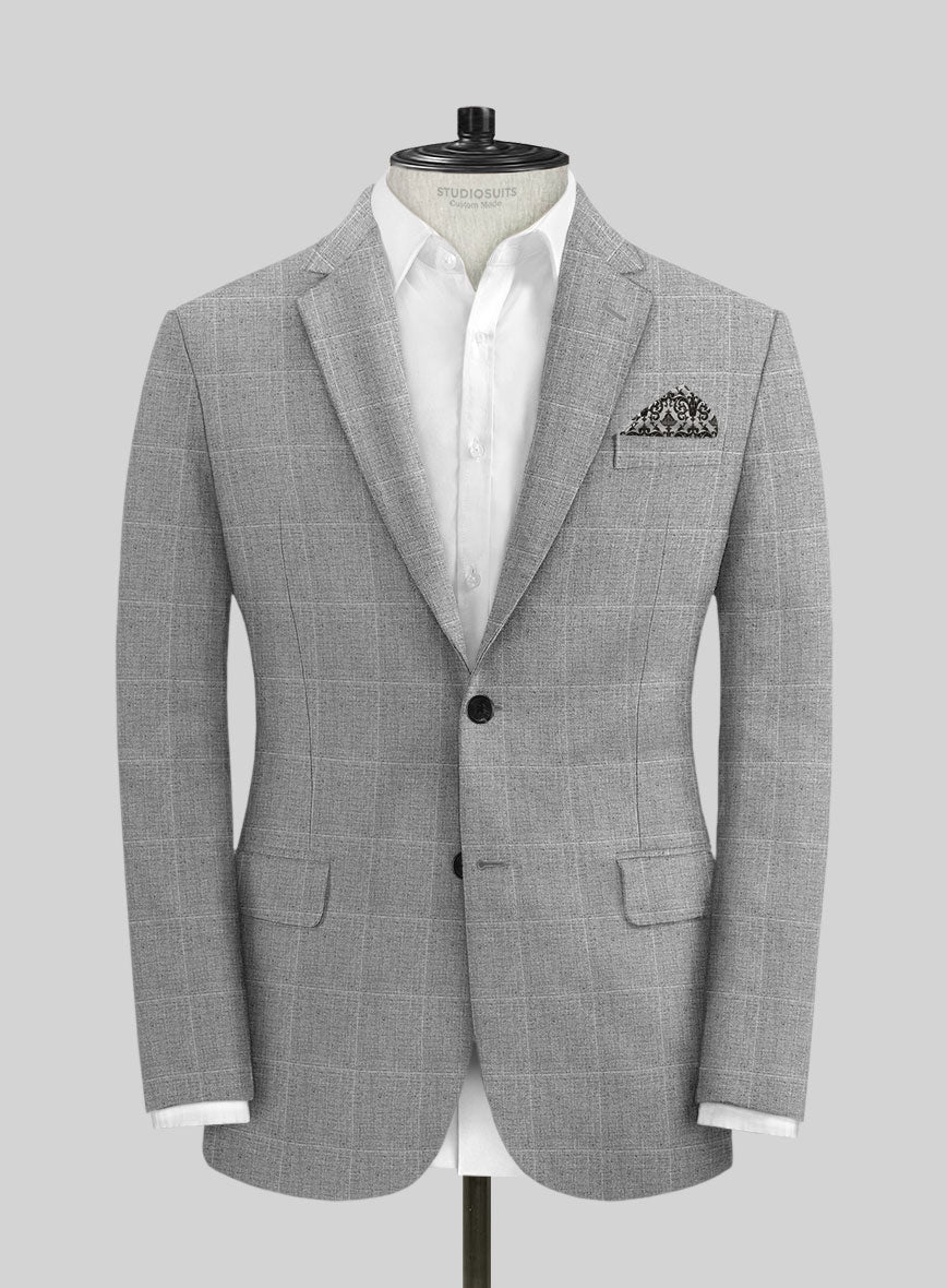 Solbiati Piazza Gray Linen Jacket - StudioSuits