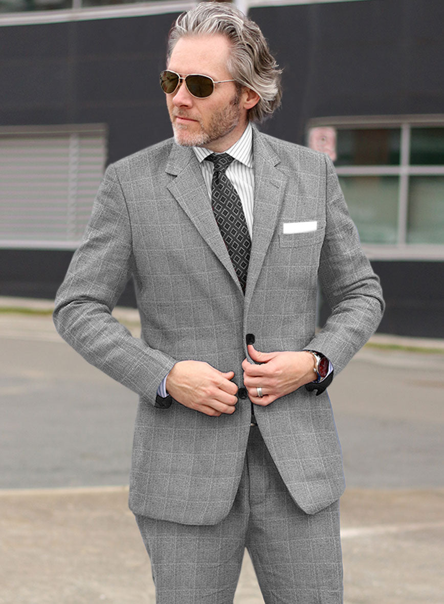 Solbiati Piazza Gray Linen Suit - StudioSuits