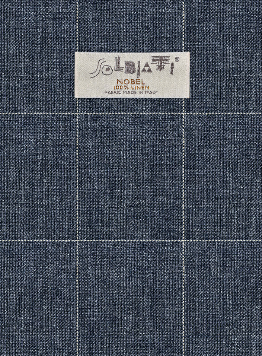 Solbiati Piazza Indigo Linen Jacket - StudioSuits
