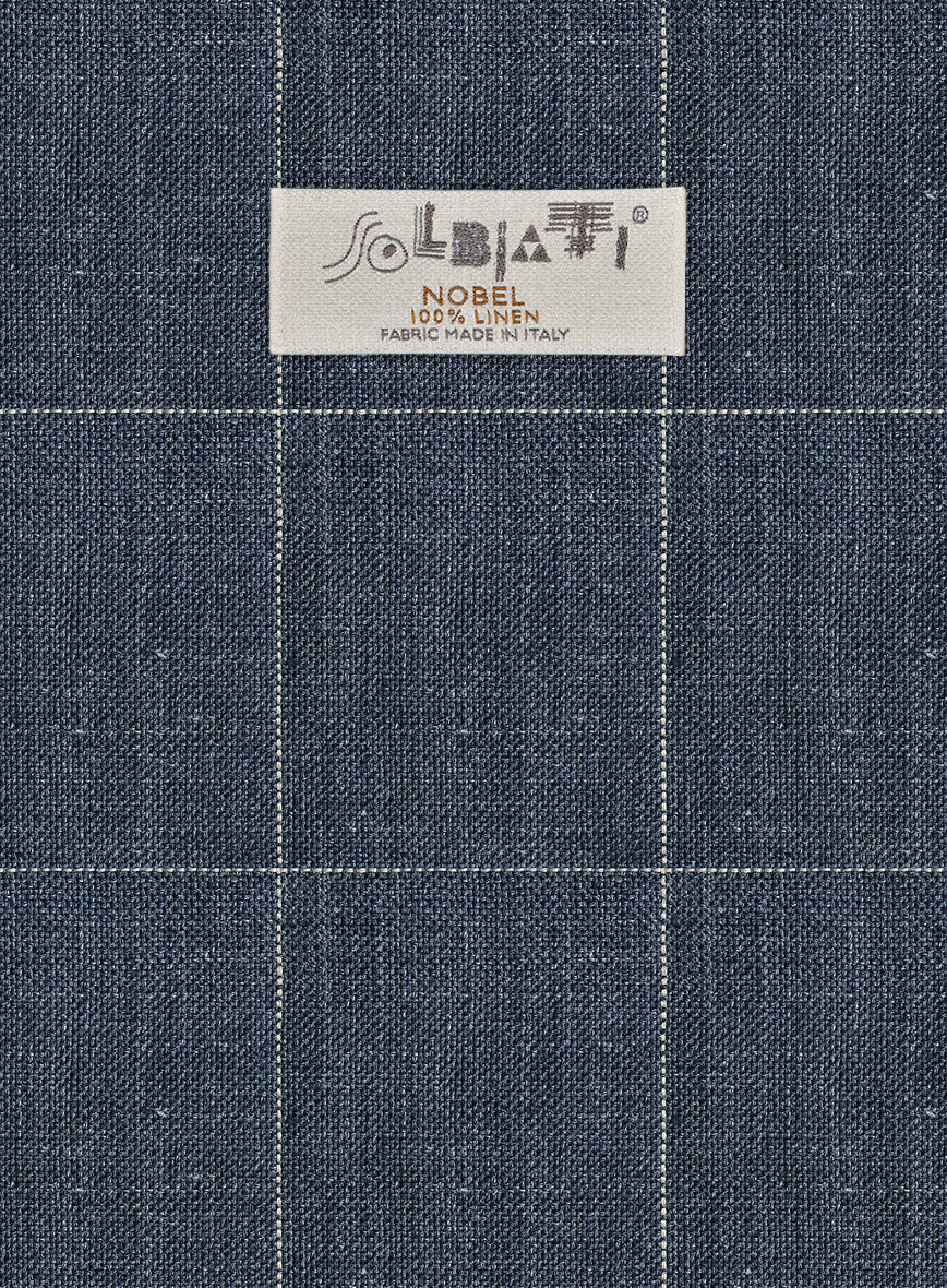 Solbiati Piazza Indigo Linen Suit - StudioSuits
