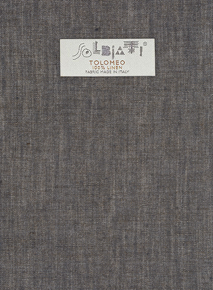 Solbiati Raw Brown Linen Jacket - StudioSuits