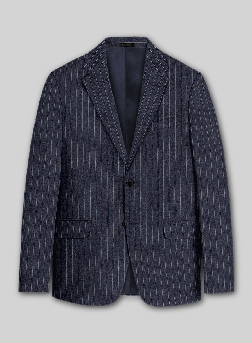 Solbiati Regal Blue Stripe Linen Jacket - StudioSuits