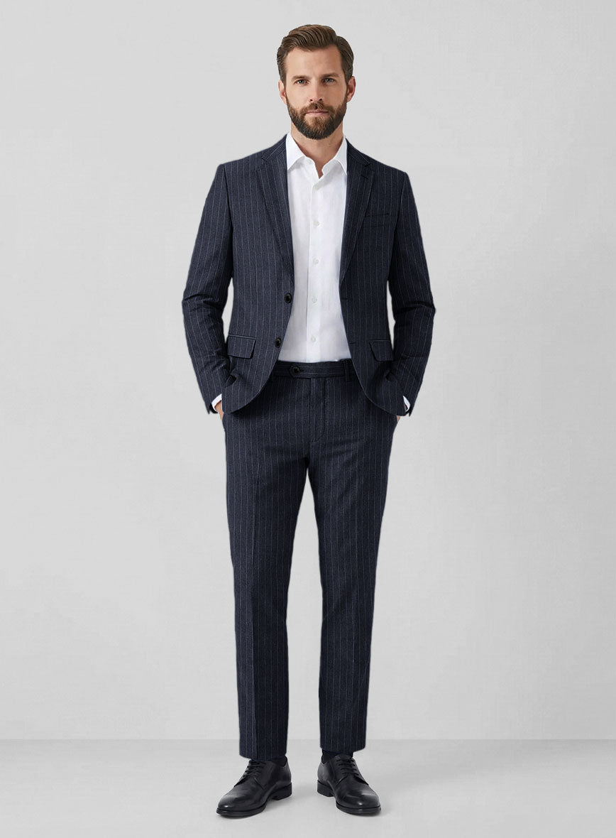 Solbiati Regal Blue Stripe Linen Suit - StudioSuits