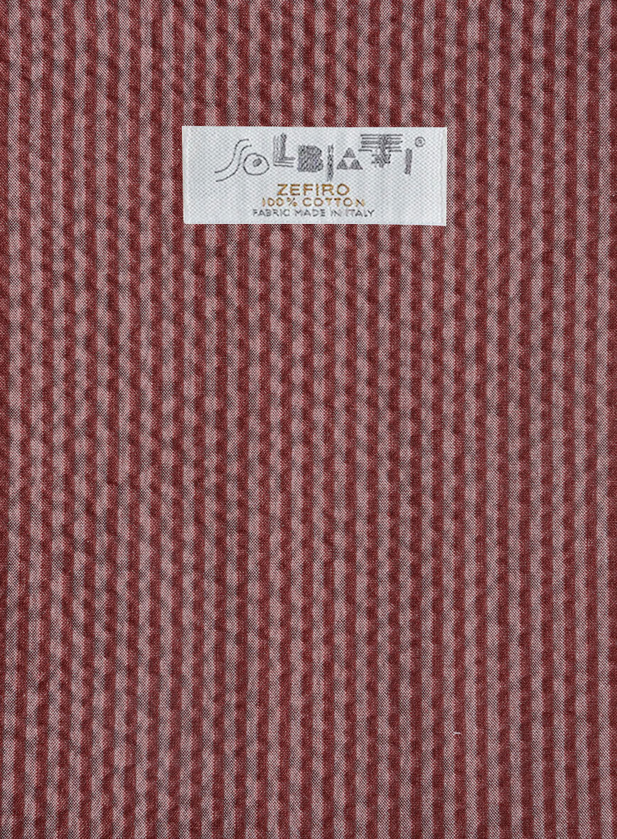 Solbiati Rosewood Seersucker Pants - StudioSuits