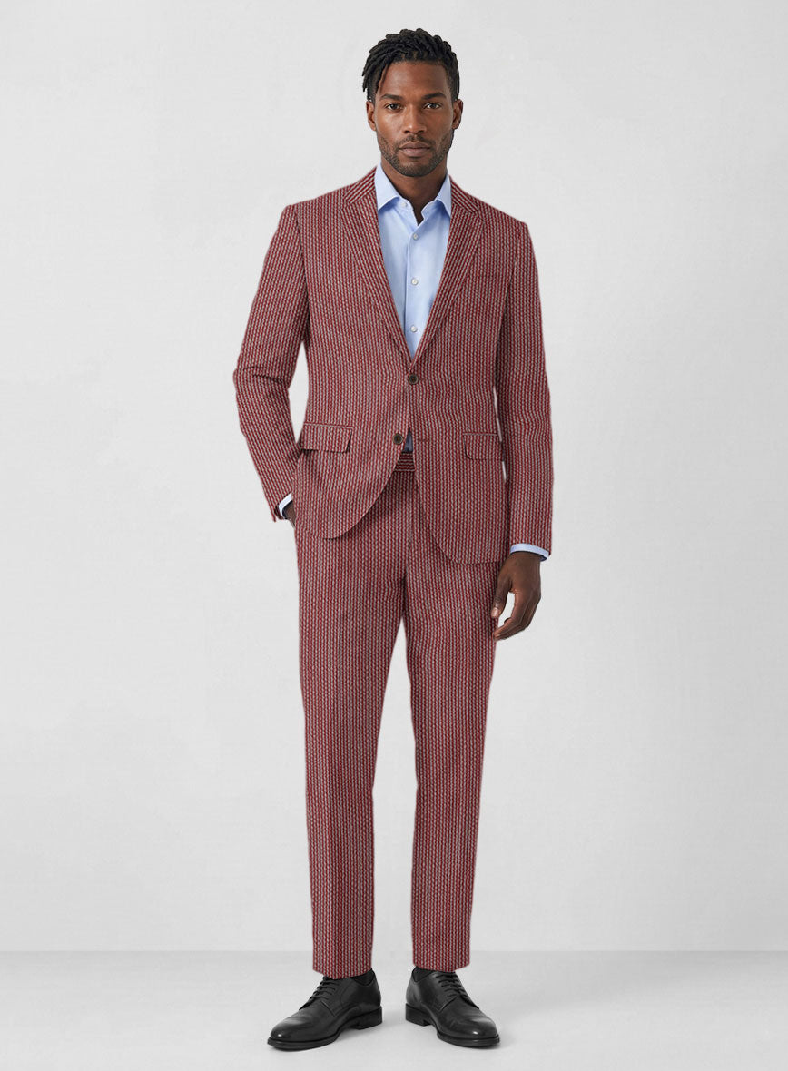 Solbiati Rosewood Seersucker Suit - StudioSuits