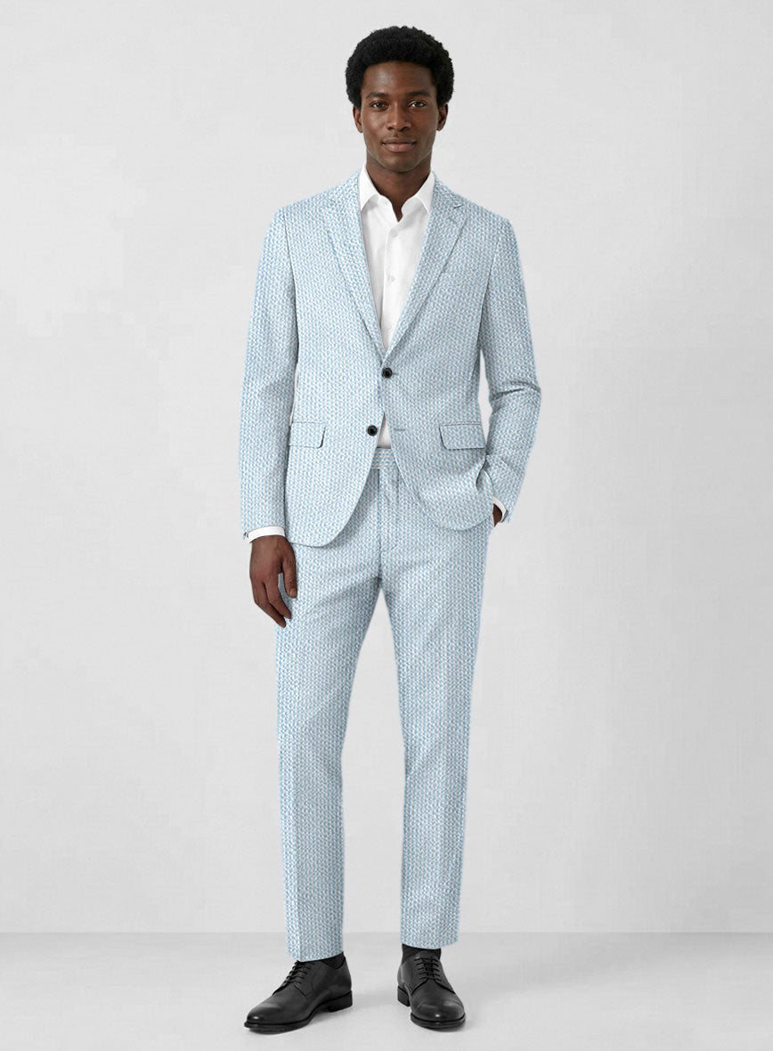 Solbiati Sky Blue Seersucker Suit - StudioSuits