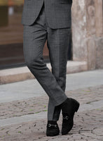 Solbiati Slate Blue Glen Linen Suit - StudioSuits