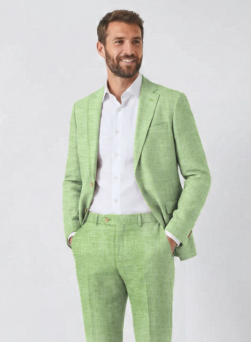 Solbiati Spring Green Linen Jacket - StudioSuits