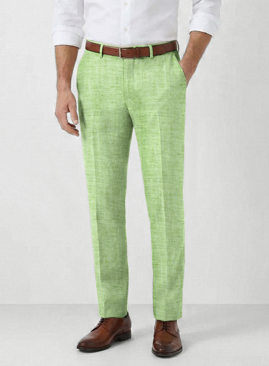 Solbiati Spring Green Linen Pants - StudioSuits