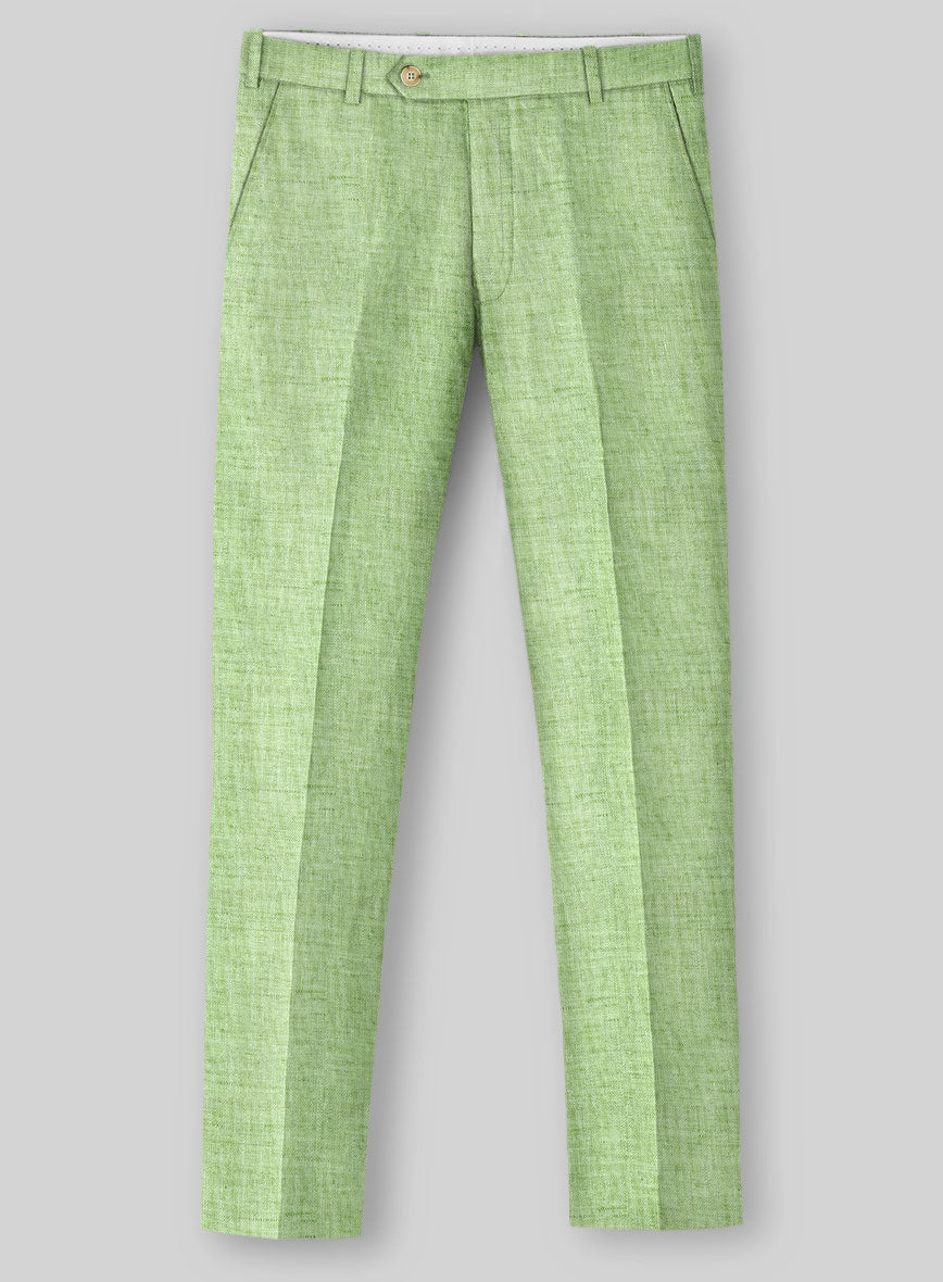 Solbiati Spring Green Linen Pants - StudioSuits