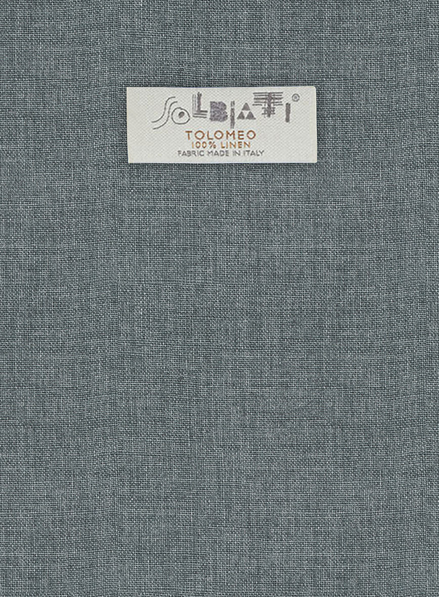 Solbiati Stone Gray Linen Pants - StudioSuits