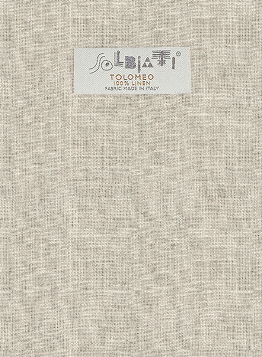 Solbiati Stone Beige Linen Jacket - StudioSuits