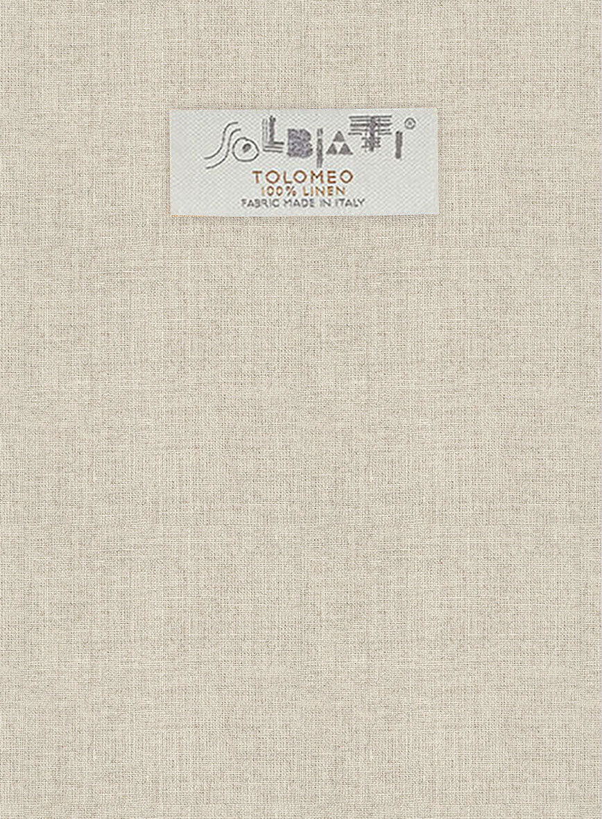 Solbiati Stone Beige Linen Jacket - StudioSuits