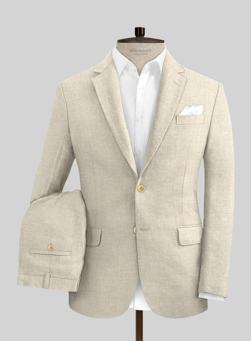 Solbiati Stone Beige Linen Suit - StudioSuits