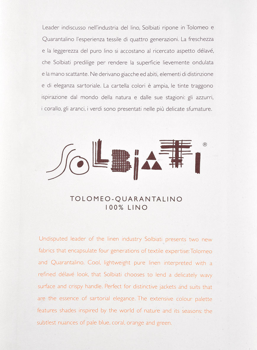 Solbiati Melon Linen Suit - StudioSuits