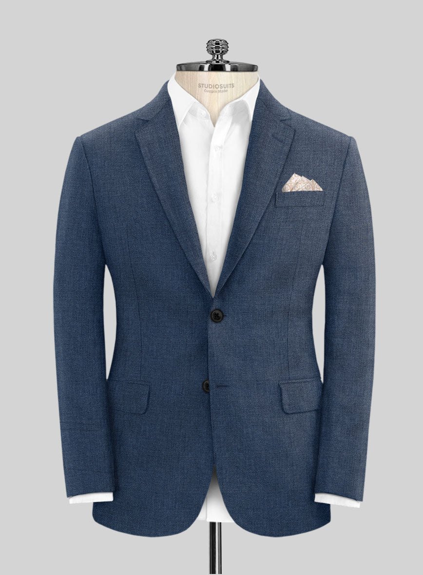 Solbiati Twill Indigo Linen Jacket - StudioSuits