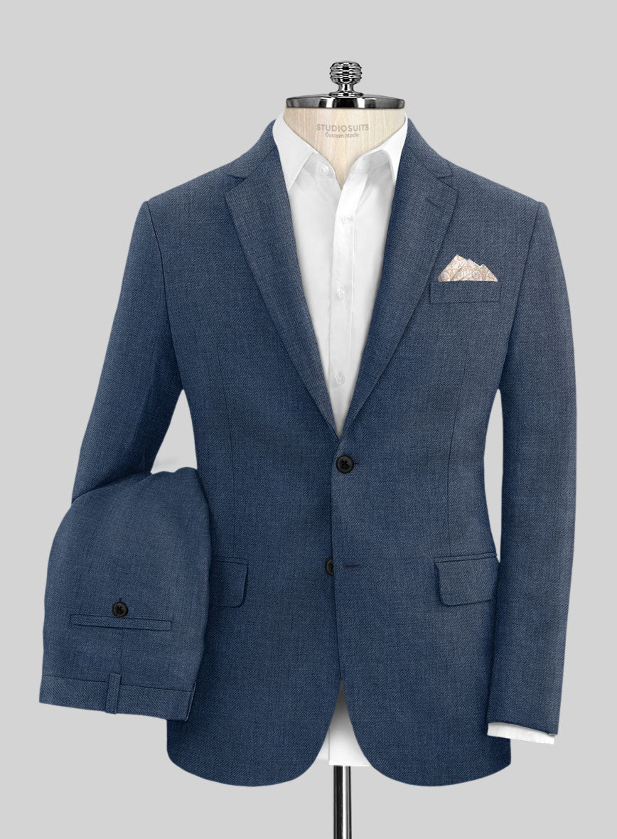 Solbiati Twill Indigo Linen Suit - StudioSuits