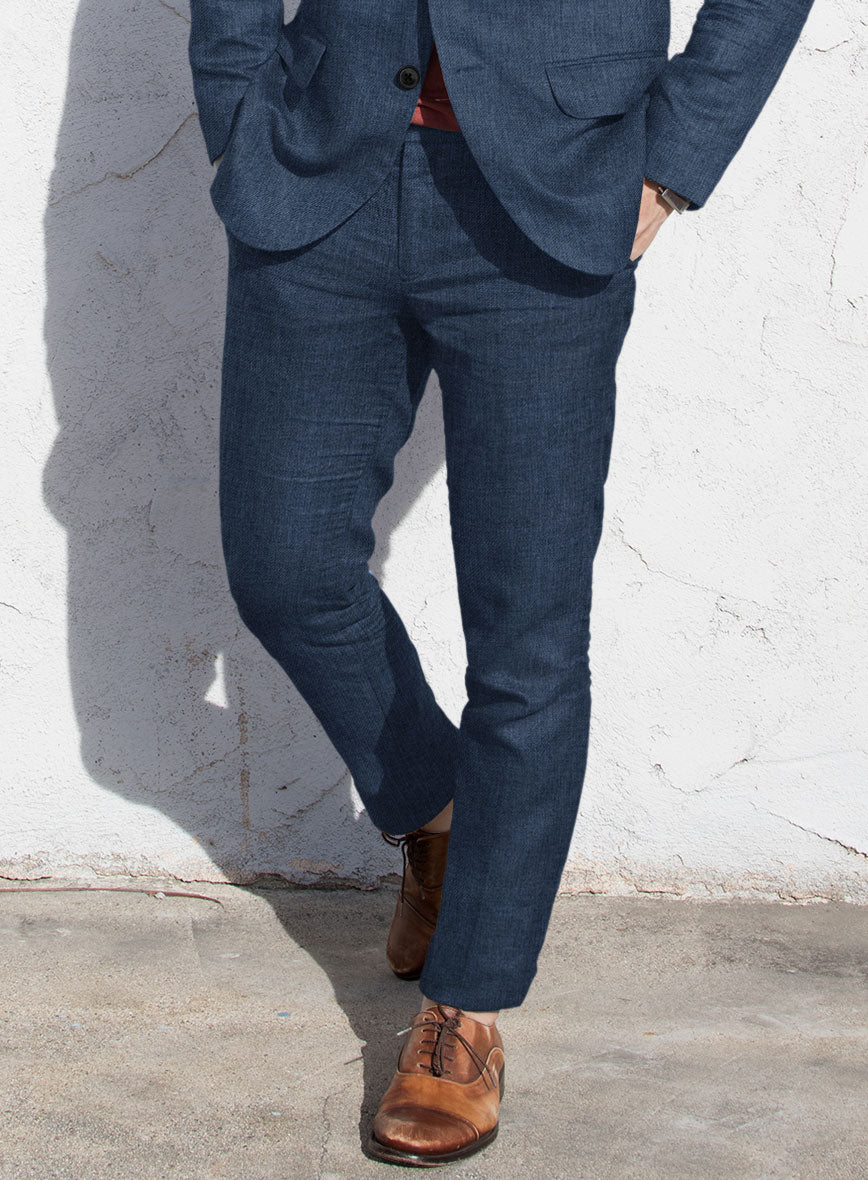 Solbiati Twill Indigo Linen Suit - StudioSuits