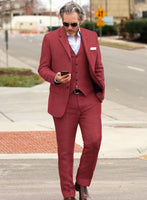Solbiati Twill Red Linen Suit - StudioSuits