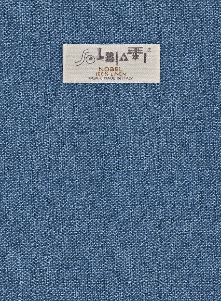 Solbiati Twill Stone Blue Linen Suit - StudioSuits