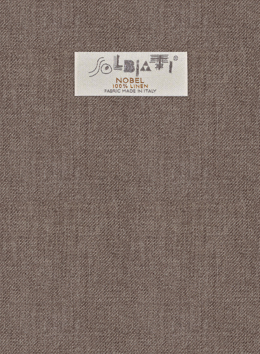 Solbiati Twill Stone Brown Linen Suit - StudioSuits