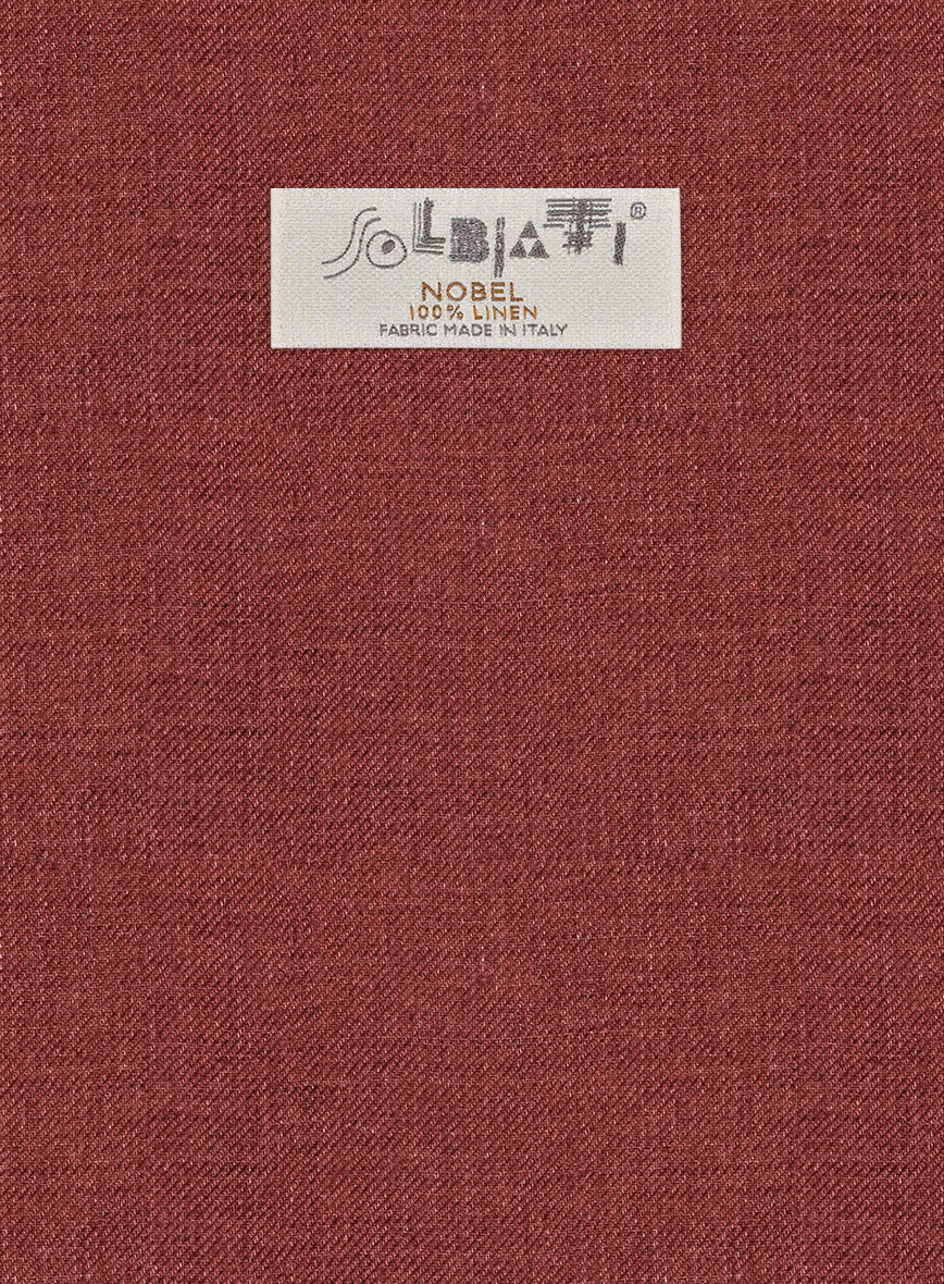 Solbiati Twill Wine Linen Jacket - StudioSuits