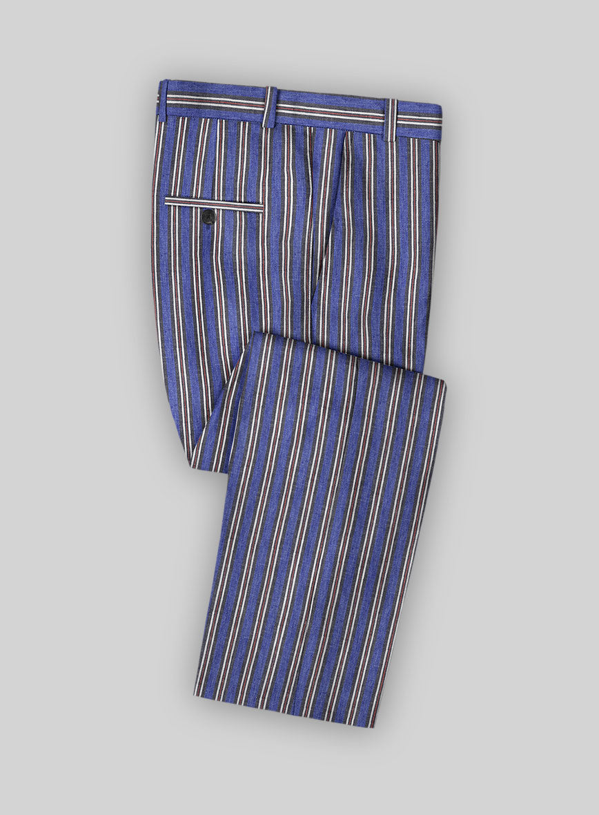 Solbiati Varlli Stripe Linen Pants - StudioSuits