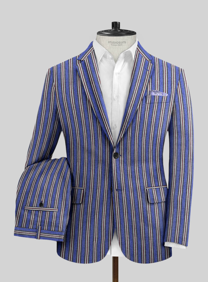 Solbiati Varlli Stripe Linen Suit - StudioSuits