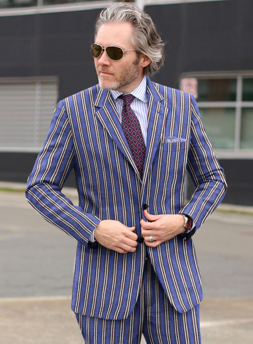 Solbiati Varlli Stripe Linen Suit - StudioSuits